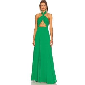 Ronny Kobo Collection Green Maxi Dress NWT